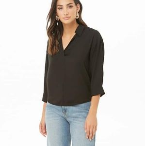 Contemporary  s/m blouse back tie accent
